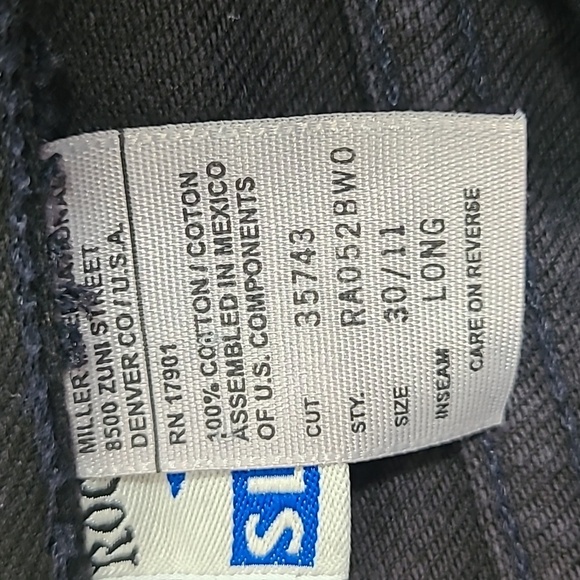 EUC Vintage Rockies Jean Women's sz 30L Slim Black High Rise Boot Cut Denim Jean - Picture 6 of 10